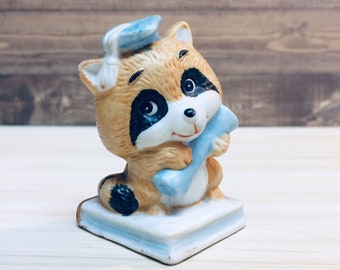 Vintage Russ Berrie Graduating Raccoon Figurine