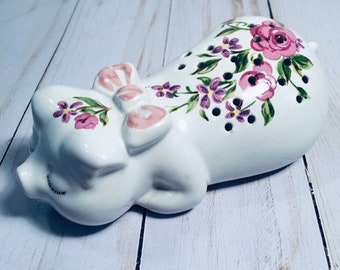 Vintage Avon Barnyard Animal Pig Fabric Pomander 1985