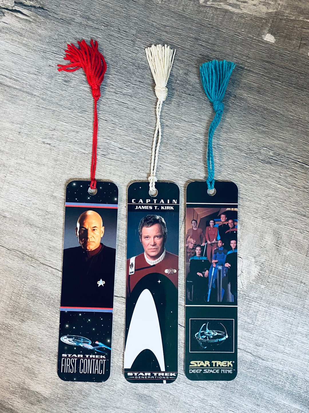 Set of 3 Vintage 1990s Star Trek Bookmarks W/ Tassels Captain - Etsy