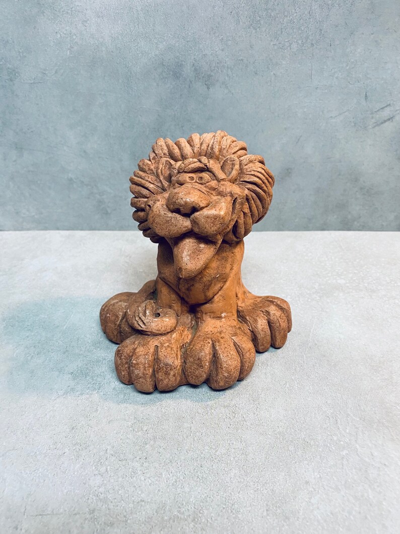 Vintage Retro Kitsch Kersten Brothers Big Paw Lion Ceramic Etsy