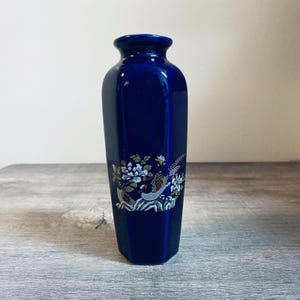 Vintage Cobalt Blue Asian Vase