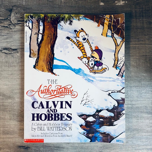 Vintage Paperback Retro 1998 The Authoritative Calvin And Hobbes Comic Strip Book A Treasury By Bill Watterson