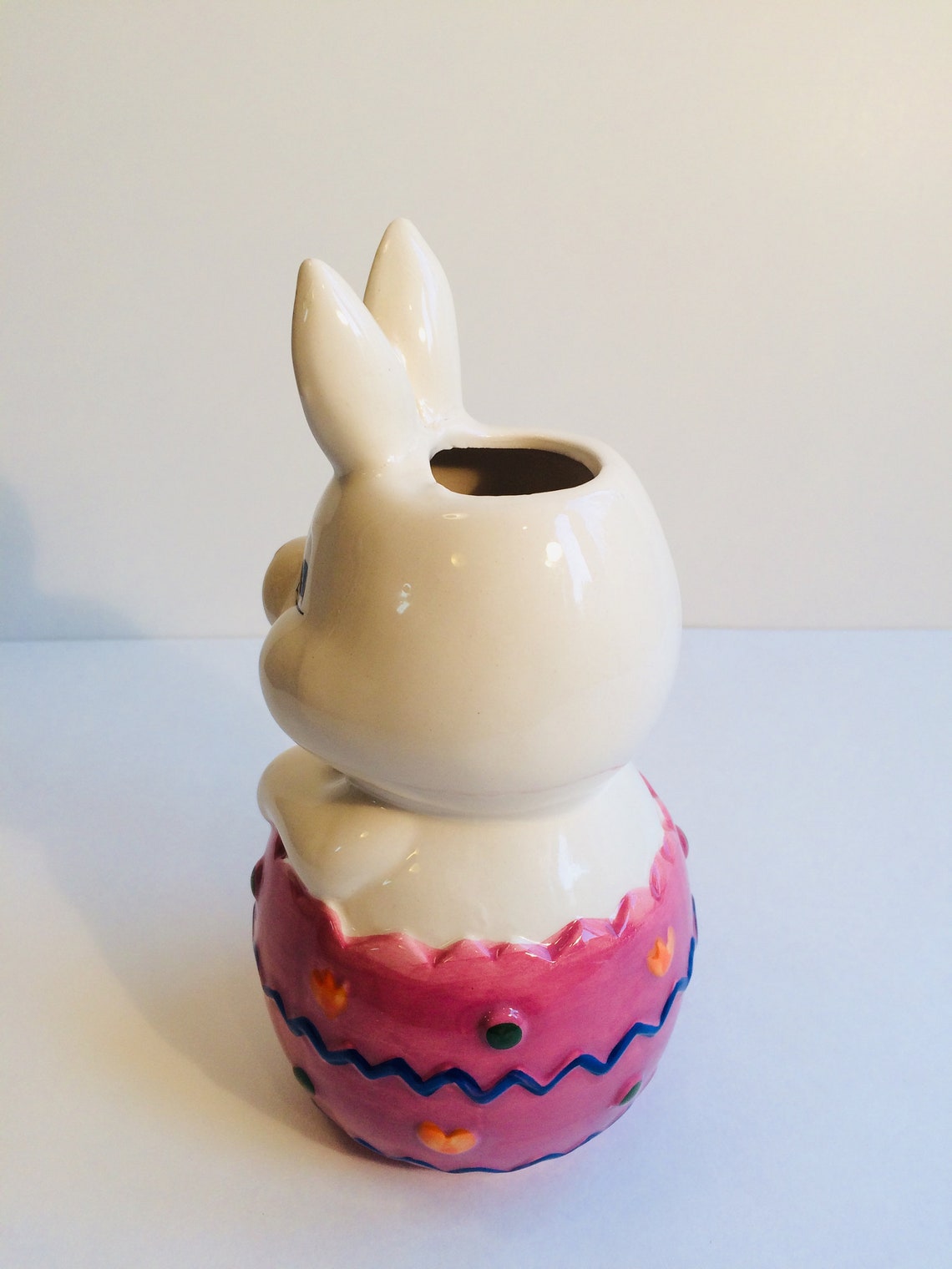 Vintage Easter Bunny Ceramic Vase Etsy