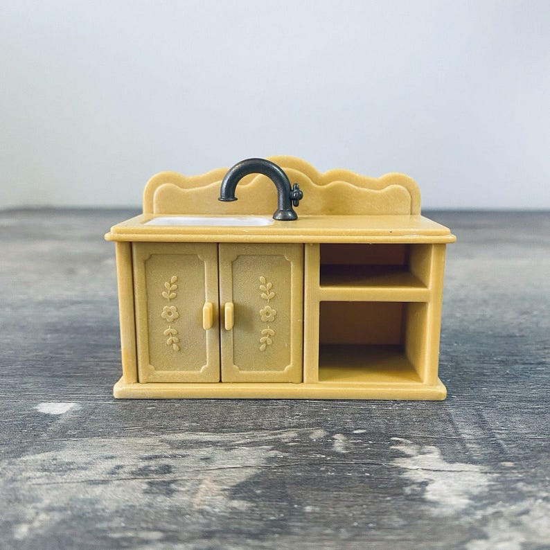 Calico Critter Sylvanian Families Beige Kitchen Sink Only Replacement Accessory Bild 1