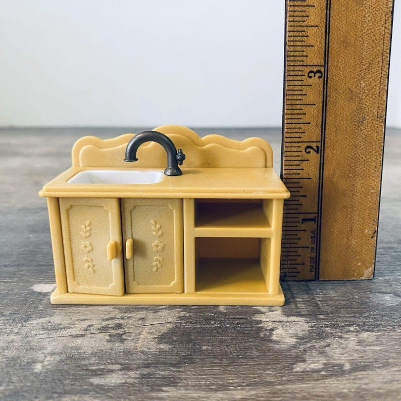 Calico Critter Sylvanian Families Beige Kitchen Sink Only Replacement Accessory Bild 8