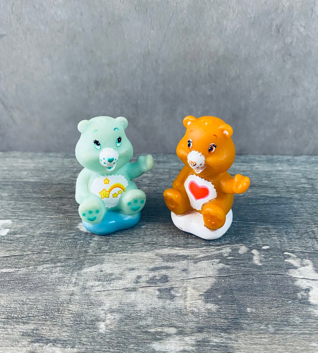 2 Vintage TCFC Care Bears Toy Figures Cake Toppers on Cloud - Etsy