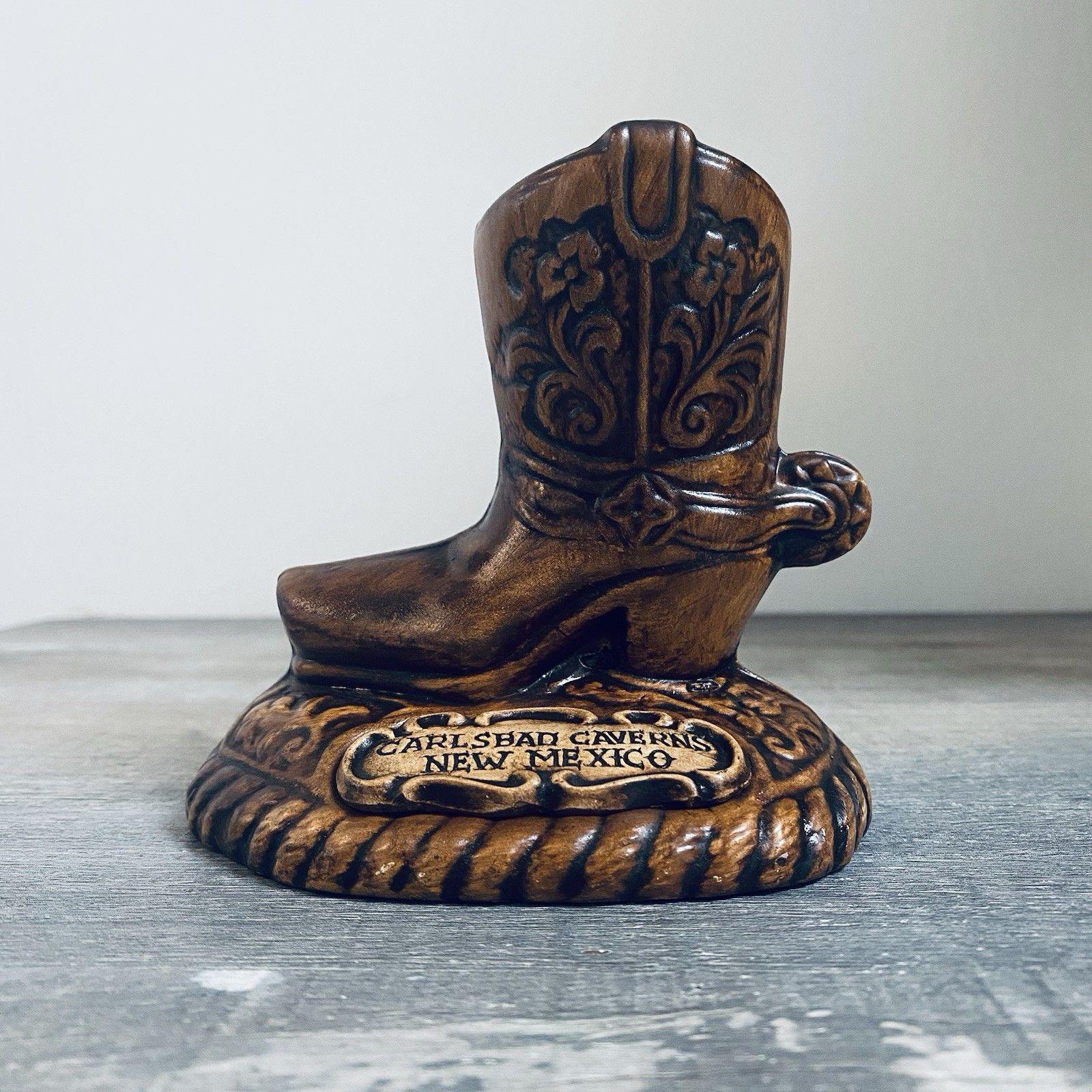 Vintage New Mexico Cowboy Boot Spurs Western Souvenir Vase Ceramic