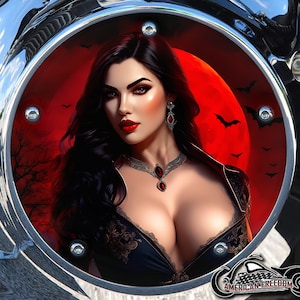 Harley Davidson Custom Derby or Timing cover (your choice) Twin Cam Big Twin EVO M8 Touring Trike Sportster 883 1200 Vampire Girl