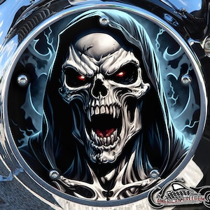 Harley Davidson Custom Derby or Timing cover (your choice) Twin Cam Big Twin EVO M8 Touring Trike Sportster 883 1200 Vampire Reaper Skull