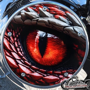 Harley Davidson Custom Derby ou carter de distribution « au choix » Twin Cam Big Twin EVO M8 Touring Trike Sportster 883/1200 Dragon Eye Red