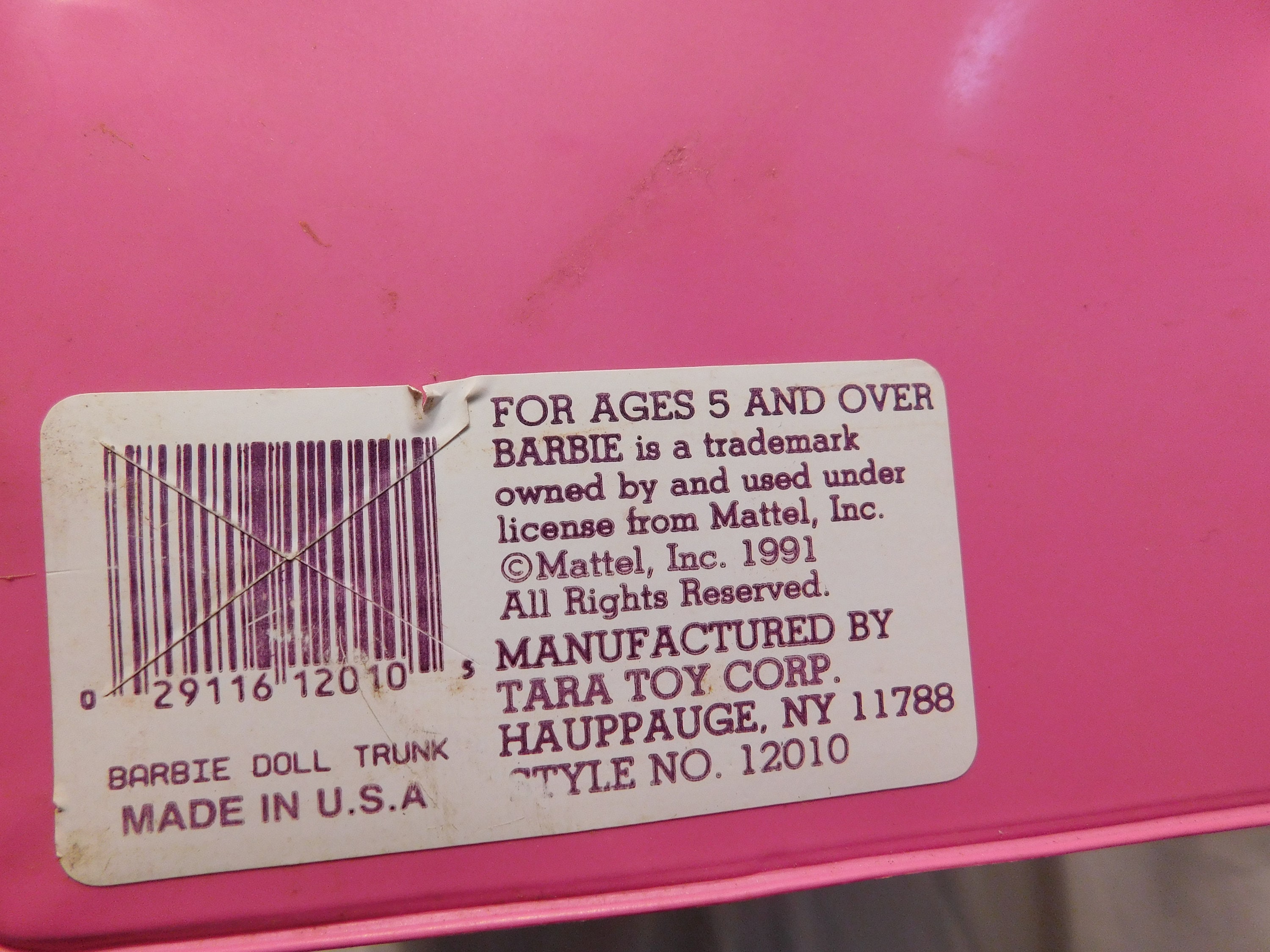 Barbie Doll Pink Carrying Case Trunk VINTAGE 1991 | Etsy