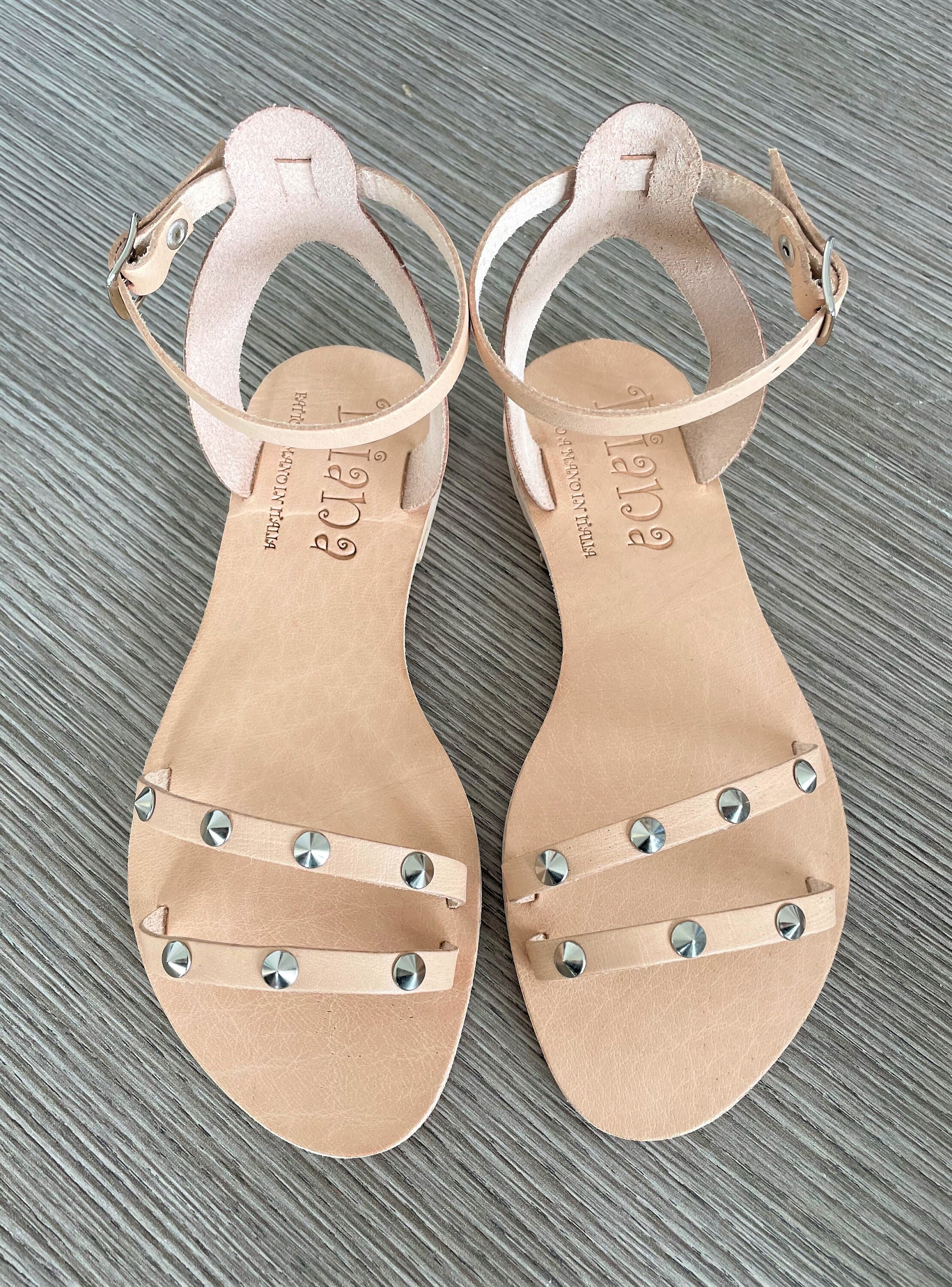 handmade women's sandals real leather made in italy leather leather sandals leather sandals