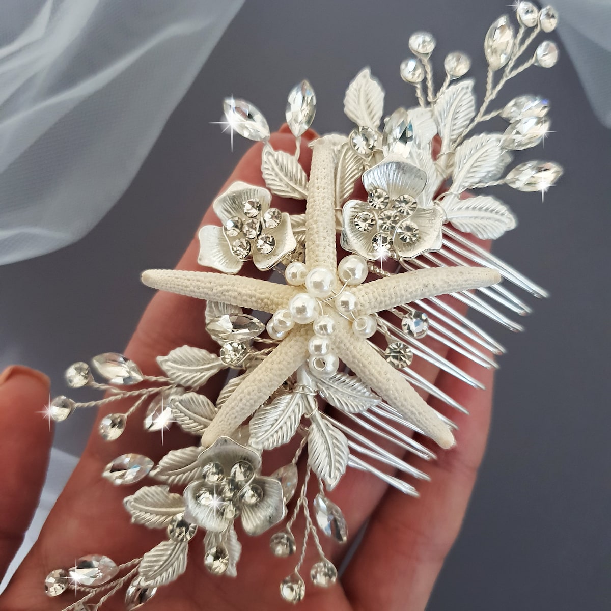 Starfish Hair Comb Starfish Bridal Hair Clip Beach Wedding Hairpiece Starfish Comb Beach Bridal Hairpiece Beach Wedding Hair Accessory - Etsy