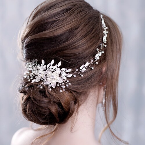 Crystal Bridal Hair Piece Wedding Hair Accessories Bridal Hair Etsy