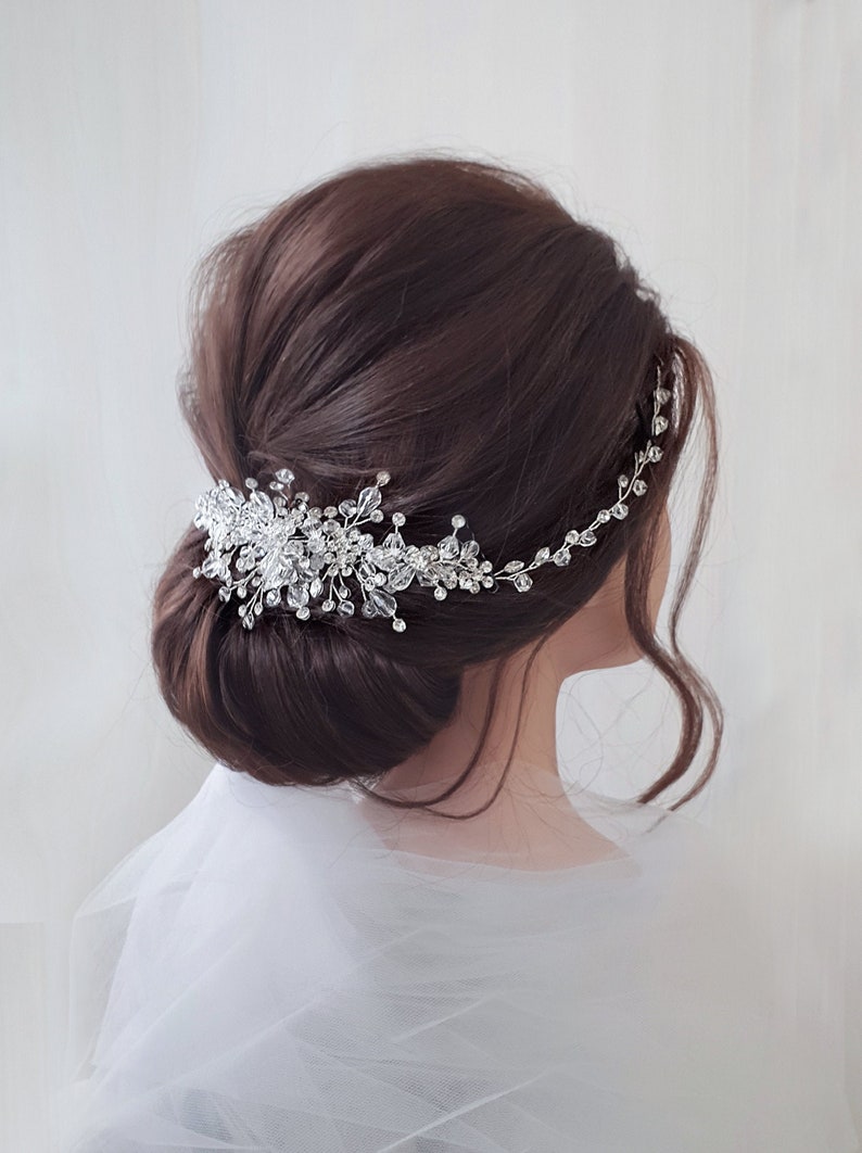Crystal Bridal Hair Piece Wedding Hair Accessories Bridal Hair Etsy