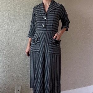 Black and Gray Striped Dress