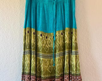 Y2K Boho Maxi Skirt Y2K Plus Size Cottagecore Skirt Vintage Cotton Maxi Skirt Vintage Boho Skirt Y2K White Stag Skirt Y2K Floral Maxi Skirt