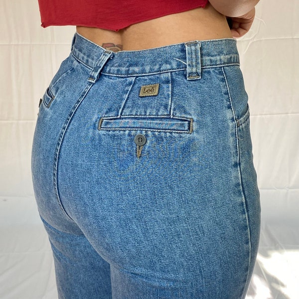 90s Lee Mom Jeans Vintage Lee Soft Denim Jeans 90s Lees Vintage Soft Blue Jeans 90s Mom Jeans Vintage Mid Rise Lees 90s Denim Jeans