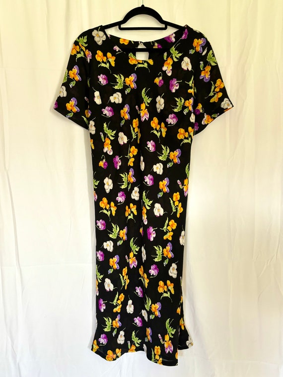 90s Floral Plus Size Dress Vintage Plus Size Flor… - image 3