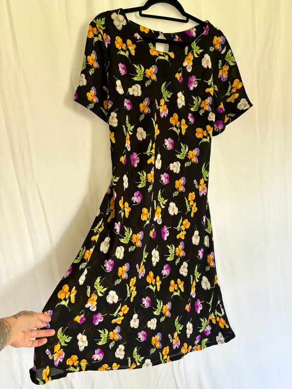 90s Floral Plus Size Dress Vintage Plus Size Flor… - image 2