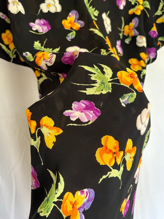 90s Floral Plus Size Dress Vintage Plus Size Flor… - image 9