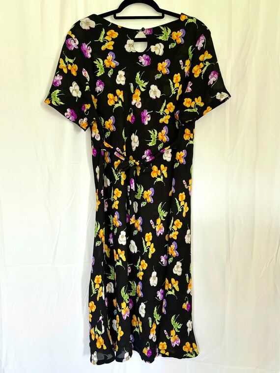 90s Floral Plus Size Dress Vintage Plus Size Flor… - image 4