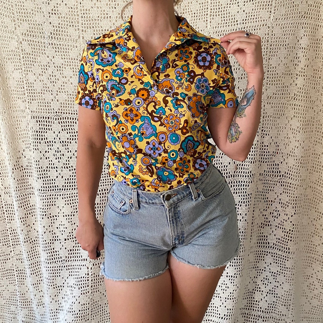 I Love The 70s Top Ladies Adult Yellow