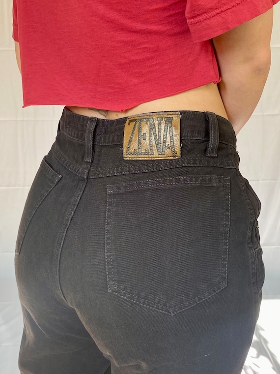 90s Zena Denim Jeans 90s Black Denim Vintage Zena 