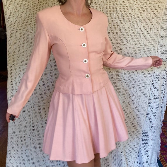 90s Baby Pink Skirt Set Vintage Barbie Mini Skirt Set… Gem