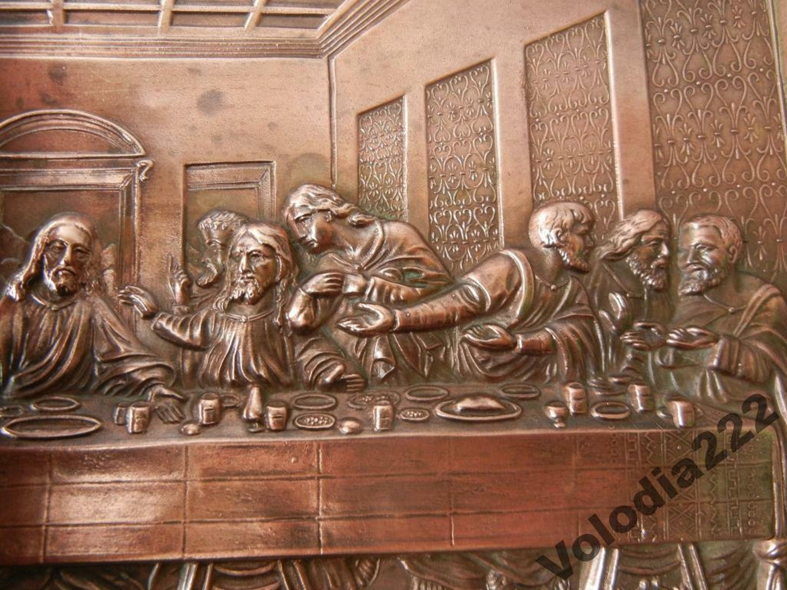 VINTAGE COPPER Wall Art PICTURE the Last Supper Electroforming Etsy