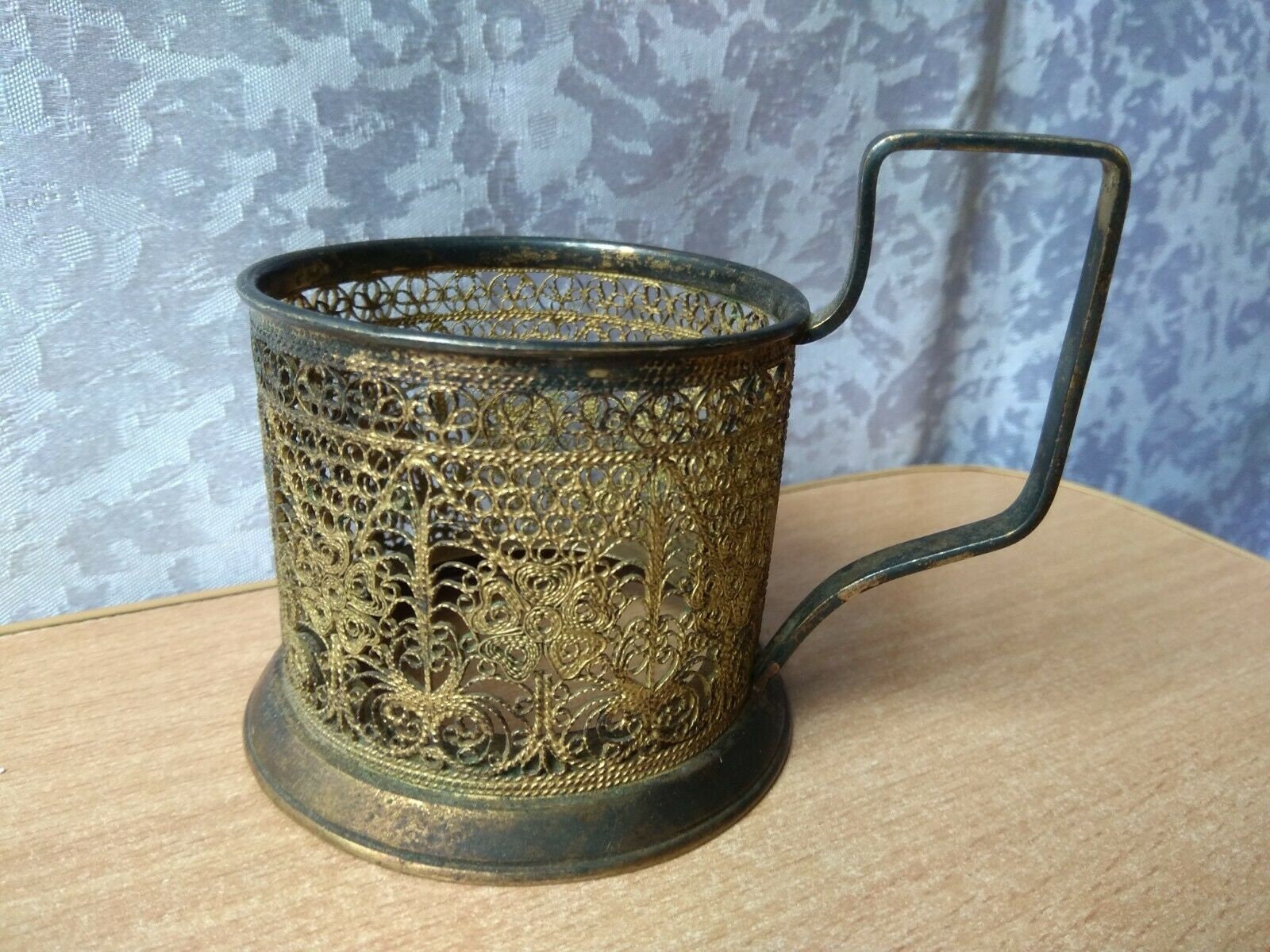 Vintage Russian Soviet Tea Cup Glass Holders USSR Podstakannik 