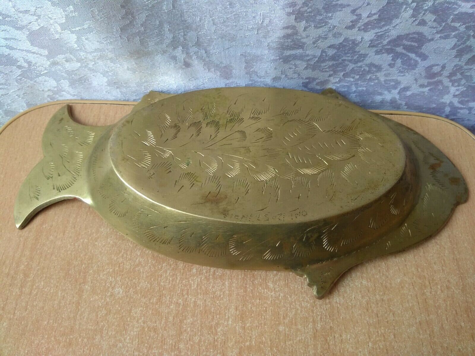 Vintage Bronze Plate Inlaid Design Decorative India Hand Etsy UK