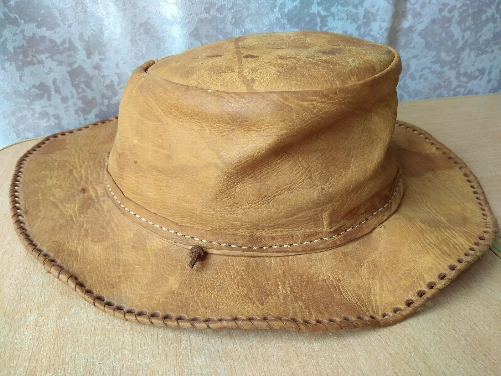 RARE Vintage ORIGINAL Leather Cap Hat 