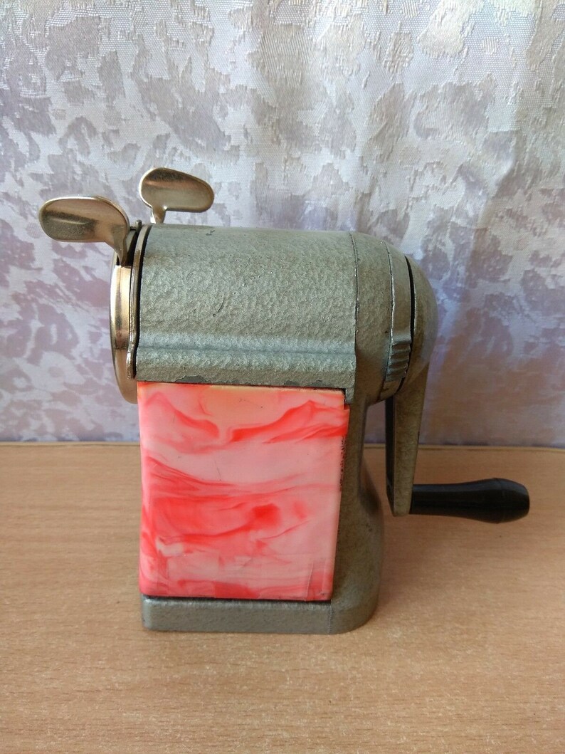 RARE Metal pencil sharpener desktop Soviet Russian made in Etsy