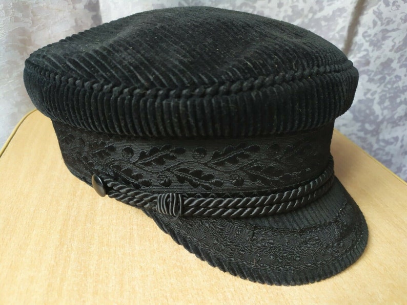 RARE Prinz Heinrich Hat Sailor Cap Captain’s Size 56 Black | Etsy New