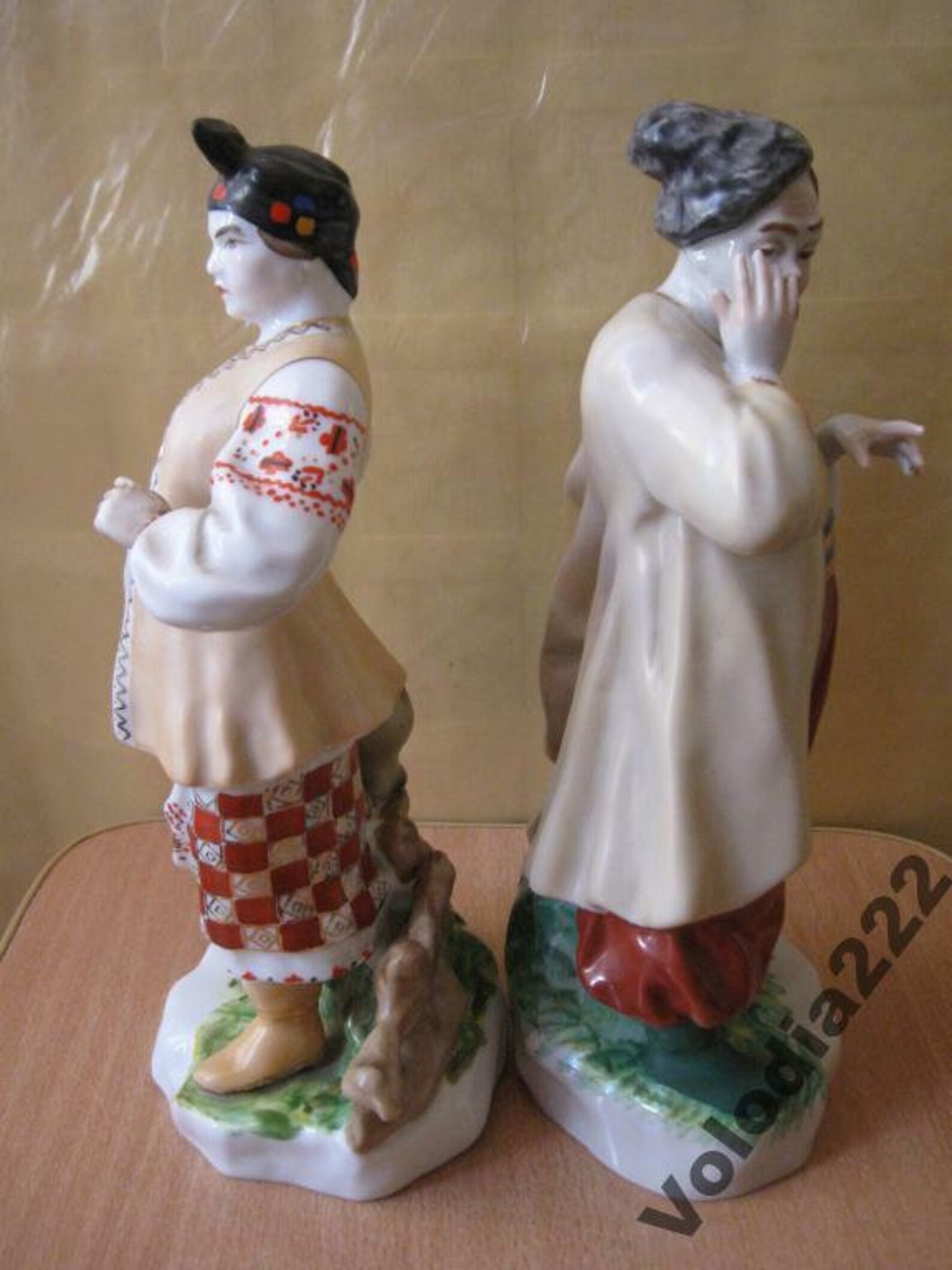 Vtg USSR Russian Kiev Porcelain Pair Figurines Ukranian Folk Etsy