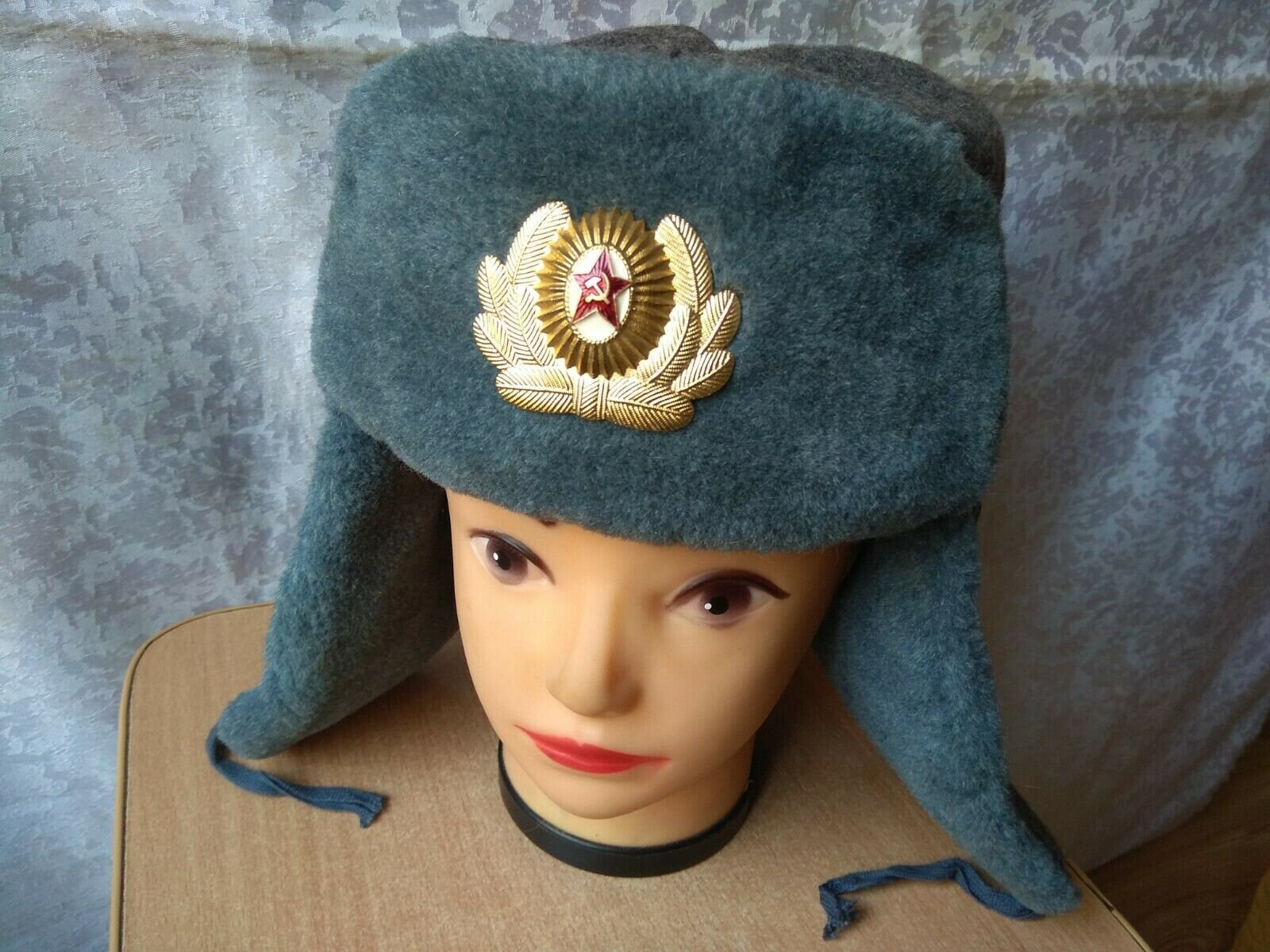 OLD Soviet Military Army Winter Hat Cap 