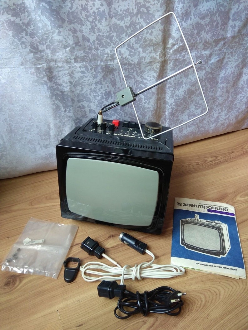 RARE Vintage SET old Soviet ussr Portable Television Set Etsy