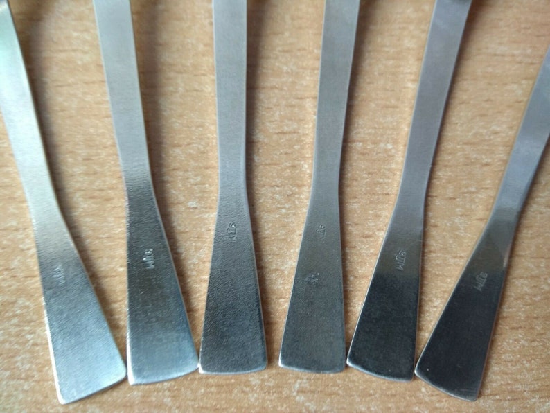 RARE Vintage silver plated old set 6 spoons Melchior SOVIET USSR Kitchenware