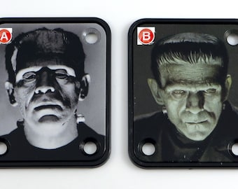 Color Frankenstein Guitar Neck Plate - Our Design or Yours Custom Printed