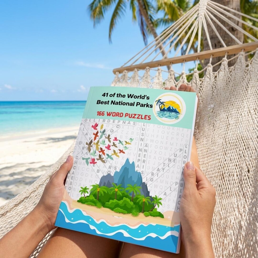 166 LARGE PRINT Word Search Puzzles of 41 National Parks Around the ...