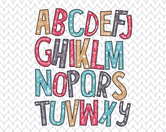 Full Alphabet Svg, alpha pack digital download, Font Svg - INSTANT DOWNLOAD - Png - Digital Print Design