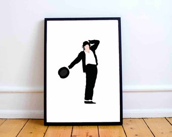 Michael Jackson Frame Print. Printable Download. 4 Different size download. Wall Art. SIZES A4, A3, A5, 30x40cm. PORTRAIT.