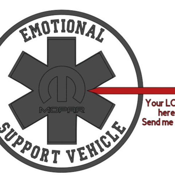 Emotional Support Vehicle decal vinyl decal for laptops I tumbler I Autos