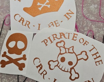Pirate of the car I be in  funny decal for the car / pirate enthusiasts