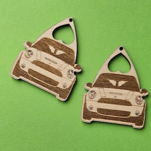 Mini Cooper inspired wooden earrings  l earrings l car girls l jewellery l Wooden Teardrop Earrings, Dangle Earrings, Lightweight Earrings.