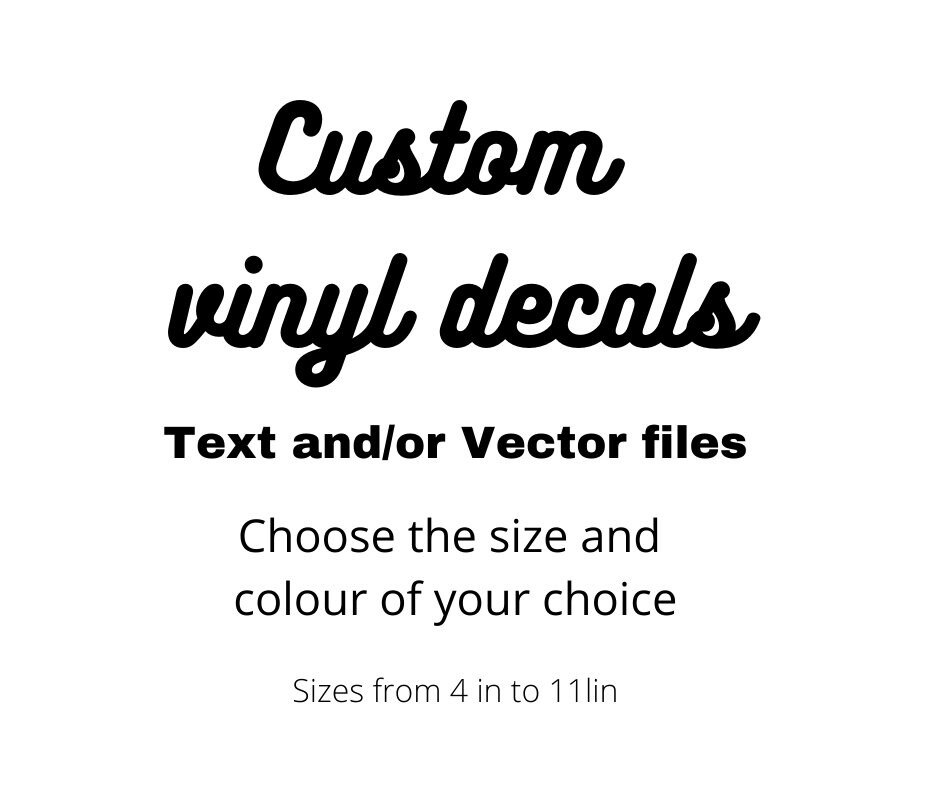 Sample Decals Custom Vinyl Decals Design Your Own Personalized Decal Car/ Window ...