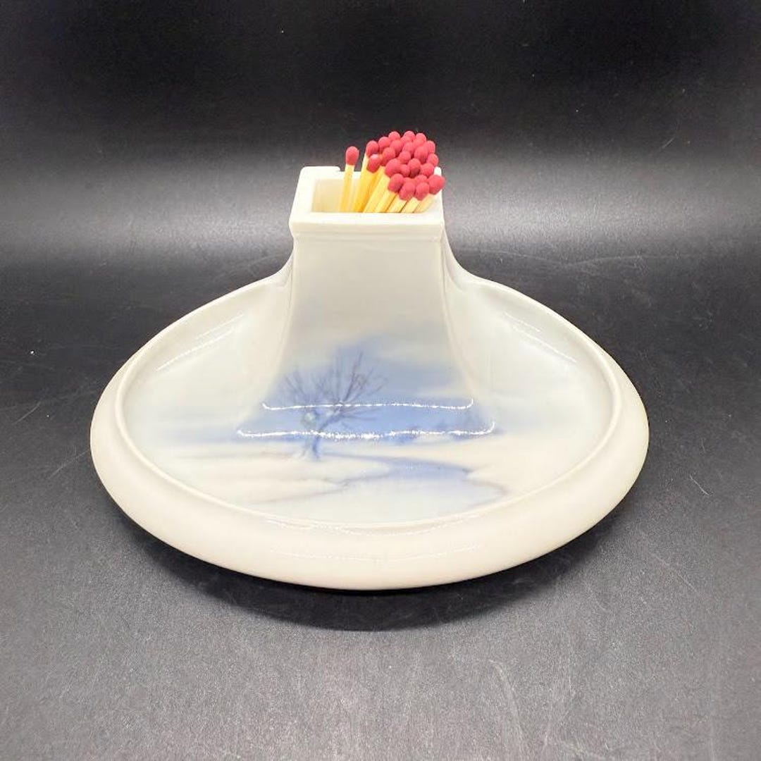 Vintage Bing & Grondahl B.G. Copenhagen Porcelain Matchstick Holder 2/ ...