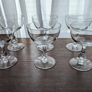 Vintage Tiffin Franciscan Champagne/Dessert Glasses Set of 6