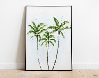 Palm Trees, Palm Trees Instant Download, Palm Tree Print, Tropical Wall Art Prints, Printable Art, Minimalist Palm Tree Wall Art, Beach Art